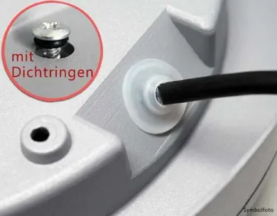5W LED Wand/Deckenleuchte anthrazit oval Tageslicht Weiß / 6000-6500K 225lm 230VAC IP54 120Grad — Bild 6