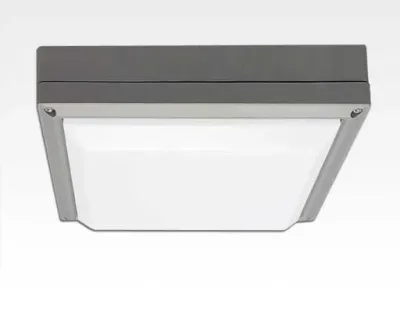 20W LED Wand/Deckenleuchte grau quadratisch Tageslicht Weiß / 6000-6500K 900lm 230VAC IP54 120Grad