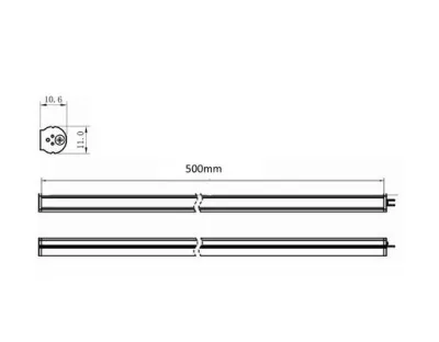 3,5W LED slim Lichtleiste Doppelpack 50cm 360lm NeutralWeiß / 12VDC 120Grad 4000-4500K — Bild 3
