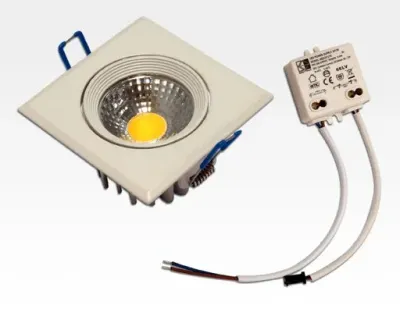 3W LED Einbau Spotleuchte weiß quadratisch Neutral Weiß / 4000-4500K 180lm 230VAC IP44 65Grad — Bild 5