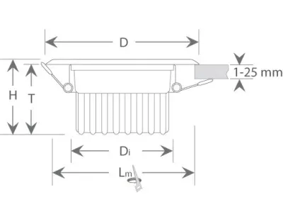3W LED Einbau Spotleuchte weiß quagratisch Warm Weiß / 2700-3200K 180lm 230VAC IP44 65Grad — Bild 8